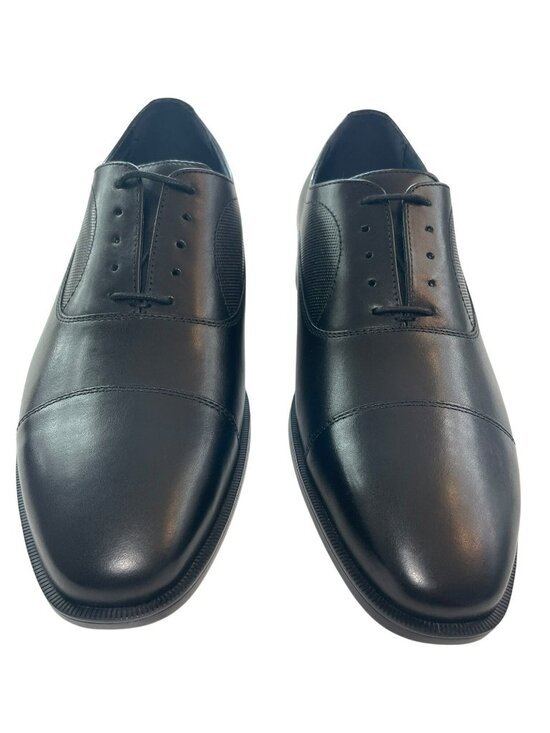 Johnston & Murphy Cap Toe Black Leather Oxfords TruFoam Men\'s Size 10 D NIB main image 6